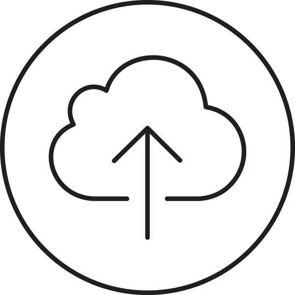 Nube Icono Web Ilustración Simple — Vector de stock
