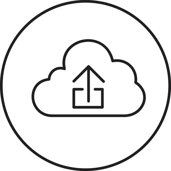 Nube Icono Almacenamiento Vector Ilustración — Vector de stock