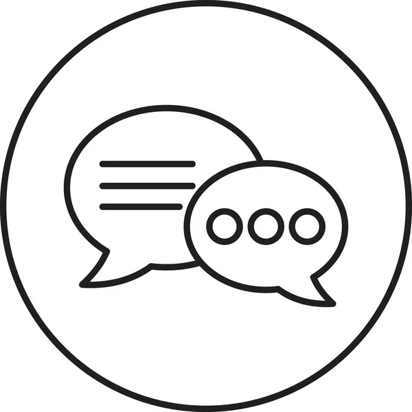 Conversa Ícone Web Ilustração Simples —  Vetores de Stock