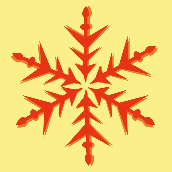 Nickly Κόκκινο Νιφάδα Χιονιού Σκιές — Διανυσματικό Αρχείο