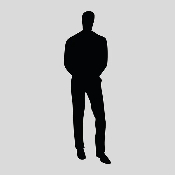 Silhouette Jeune Homme Jeans — Image vectorielle