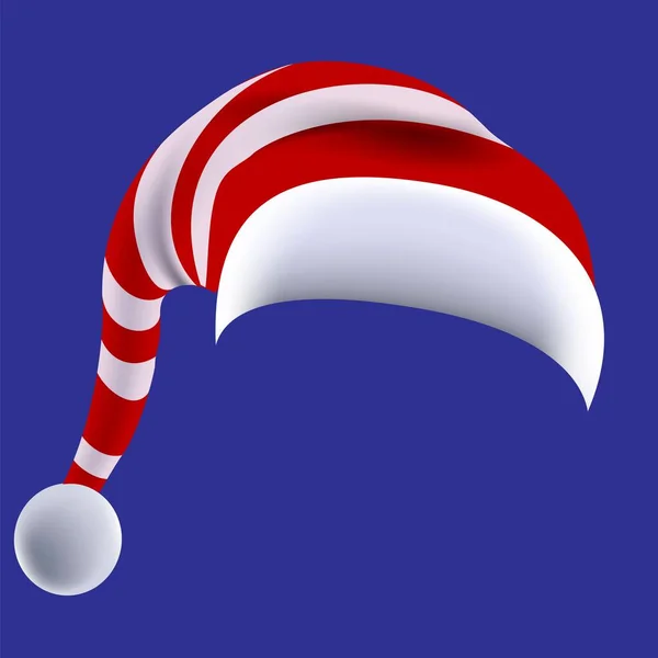 Κόκκινο Και Άσπρο Χριστουγεννιάτικο Καπέλο — Διανυσματικό Αρχείο