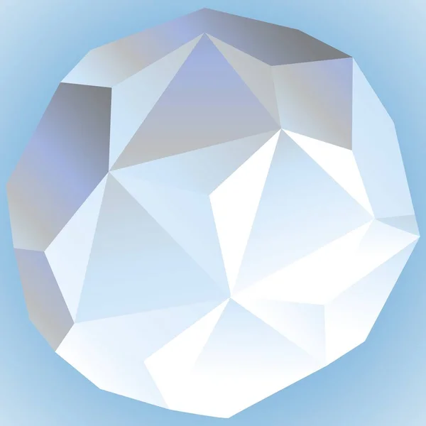 Pedra Preciosa Diamante Redução Redondo Com Facetas Brilhantes — Vetor de Stock