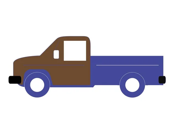 Countryside Pickup Truck Transporting Goods — Stock Vector