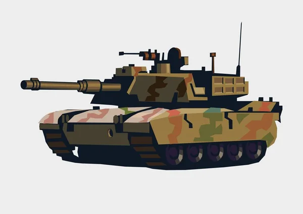 Tanque Militar Camuflaje Para Operaciones Combate — Vector de stock