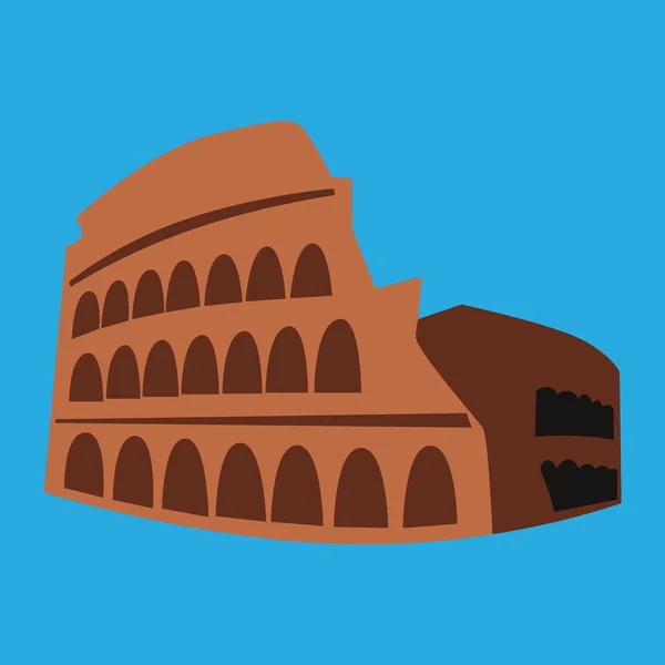 コロッセオイタリア ローマ廃墟アリーナ — ストックベクタ