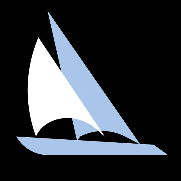 Logo Plachetnice Barevnými Plachtami — Stockový vektor