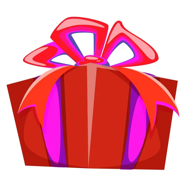 Holiday Gift Box Bow — Stock Vector