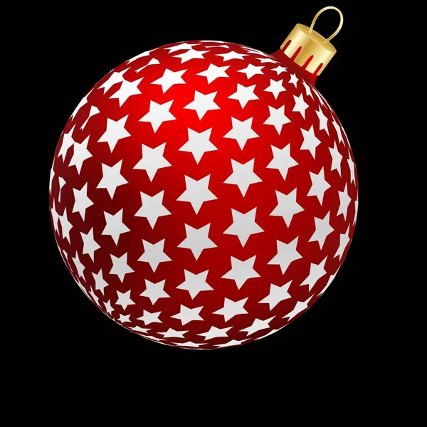Weihnachtsspielzeug Eine Kugel Mit Sternen — Stockvektor