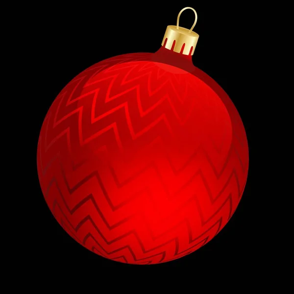 Рождественская Игрушка Ярко Красный Шар — стоковый вектор