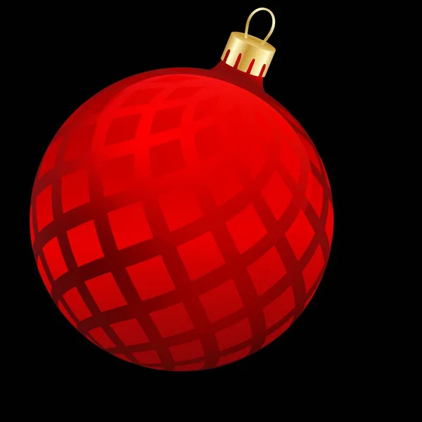 Weihnachtsspielzeug Leuchtend Rote Kugel — Stockvektor
