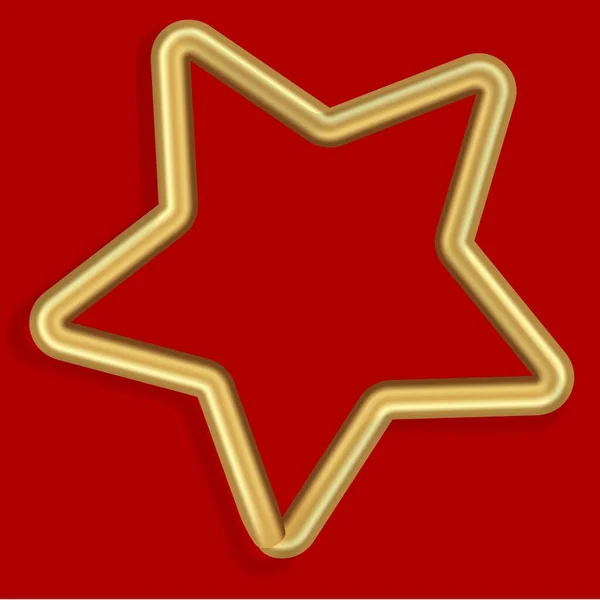 红色背景上的金色星星 — 图库矢量图片