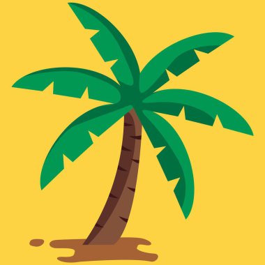 Güney bitki palmiyesi vektör illüstrasyonu