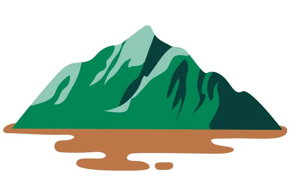 Imagem Montanhas Verdes Ilustração Vetorial —  Vetores de Stock