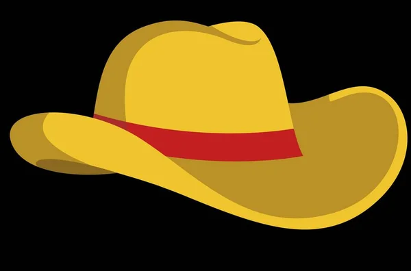 Amerikanska Cowboy Hatt Vektor Illustration — Stock vektor