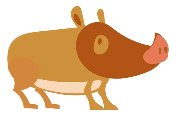 Dessin Simple Porc — Image vectorielle
