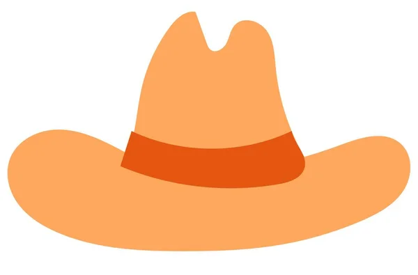 Enkel Cowboy Hatt Ritning Vektor Illustration — Stock vektor