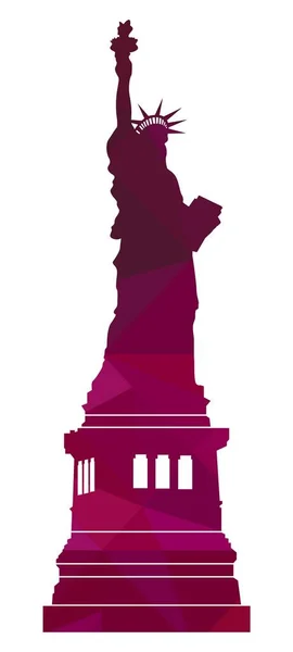 Estatua Roja Libertad Monumento Vector Ilustración — Vector de stock