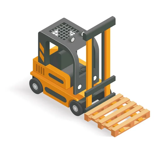 Forklift Move Cargo Vector Illustration — Stock Vector
