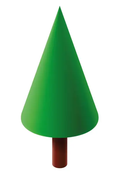 Kerstboom Vorm Van Een Kegel — Stockvector