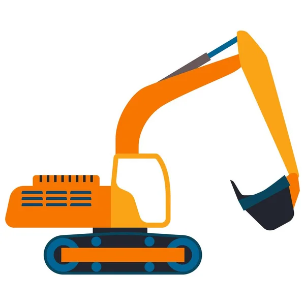 Macchine Edili Escavatore Vettoriale Illustrazione — Vettoriale Stock