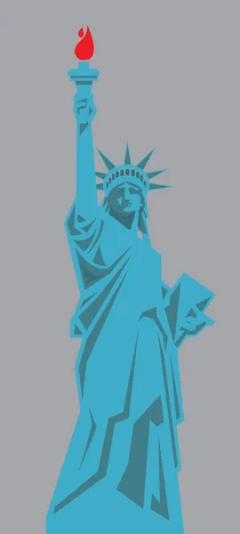 Stany Zjednoczone Statua Wolności Wektor Ilustracja — Wektor stockowy