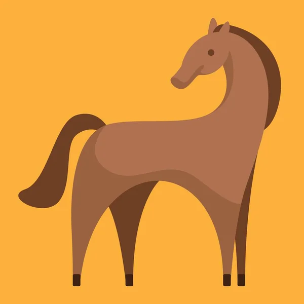 単純な馬のイメージです — ストックベクタ
