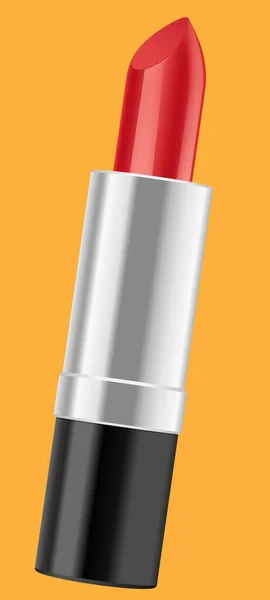 Roter Lippenstift Für Die Schönheitsindustrie — Stockvektor