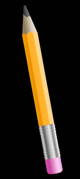 Crayon Simple Avec Gomme Pour Étude — Image vectorielle