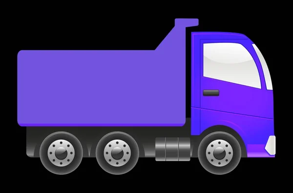 Blue Dump Truck Vector Illustration — Stock Vector