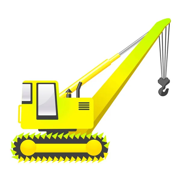 Truck Crane Crawler Vector Illustration — Stock Vector
