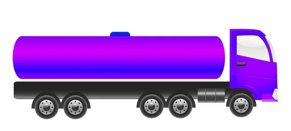 Tankwagen Voor Het Vervoer Van Vloeistoffen Vector Illustratie — Stockvector