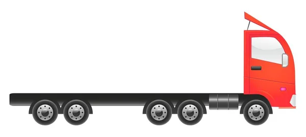 Rode Truck Zonder Carrosserie — Stockvector