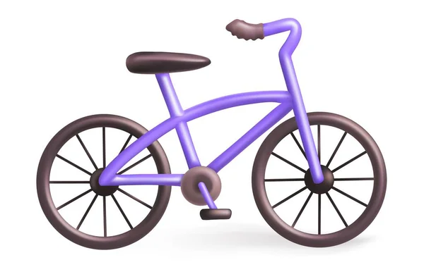 Bicicleta Azul Para Uma Criança — Vetor de Stock