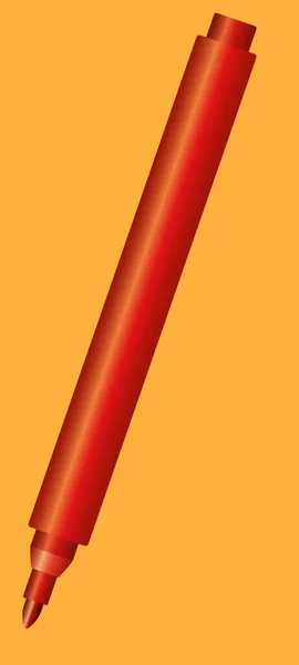 Marqueur Rouge Pour Mettre Évidence Texte — Image vectorielle
