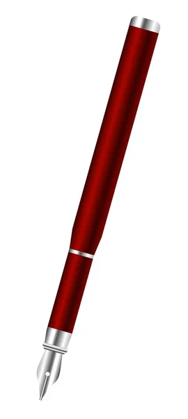 赤い噴水ペンベクトル図 — ストックベクタ