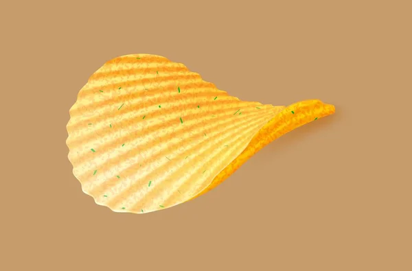 Kartoffelchips Mit Zwiebeln Vektor Illustration — Stockvektor