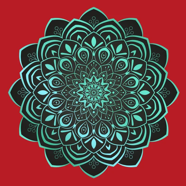 Arabic Mandala Beautiful Pattern Form Flower Decoration — Stock Vector