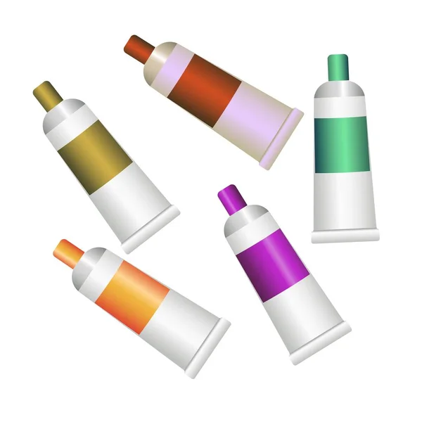 Σωλήνες Χρώματος Για Εικονογράφηση Διανύσματος Σχεδίασης — Διανυσματικό Αρχείο