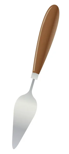 木製のハンドル付きパレットナイフ — ストックベクタ