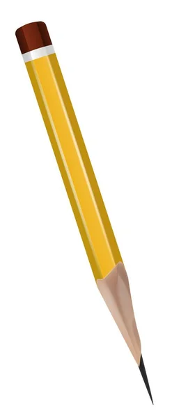 Sharpened Simple Pencil Vector Illustration — Stock Vector