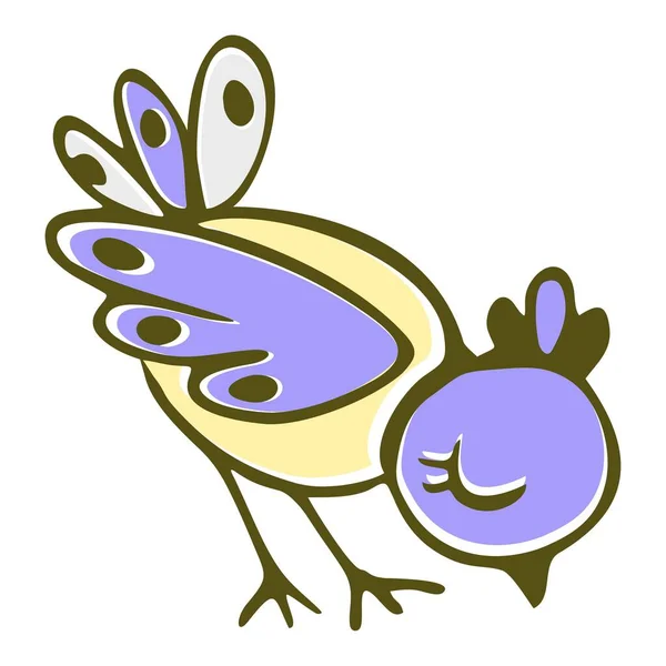 Мультипликационная Векторная Иллюстрация Клевания Зерновых Птиц — стоковый вектор