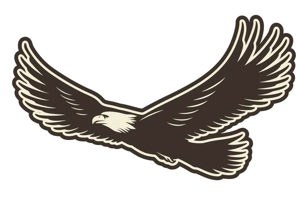 Emblème Logo Aigle Vecteur Illustration — Image vectorielle