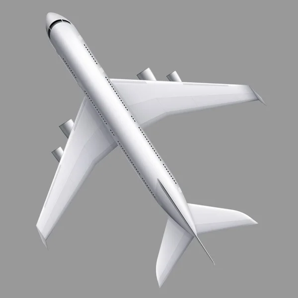 Large Passenger Plane View — Stock Vector