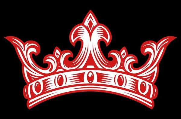 Coroa Vermelha Para Monarca —  Vetores de Stock