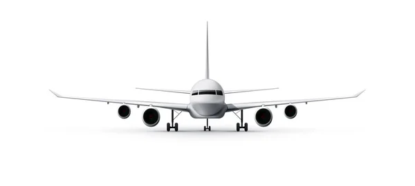 Illustration Vectorielle Vue Face Avion Passager — Image vectorielle