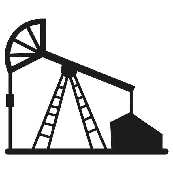 Oil Pump Work Black — Stock Vector