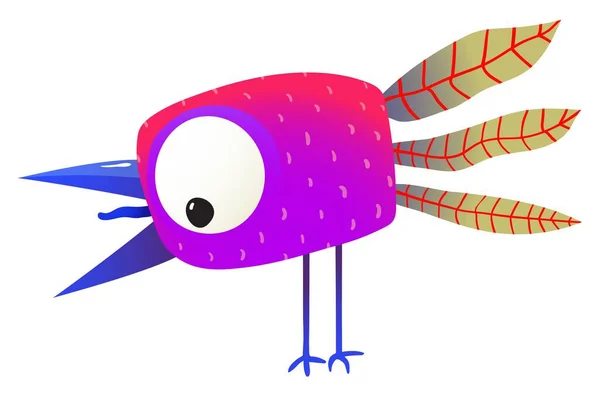 Смешной Мультяшный Красочный Крик Птицы — стоковый вектор