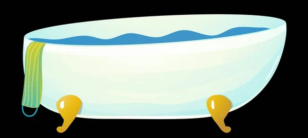 Vasca Bagno Con Lavabo Vettoriale Illustrazione — Vettoriale Stock