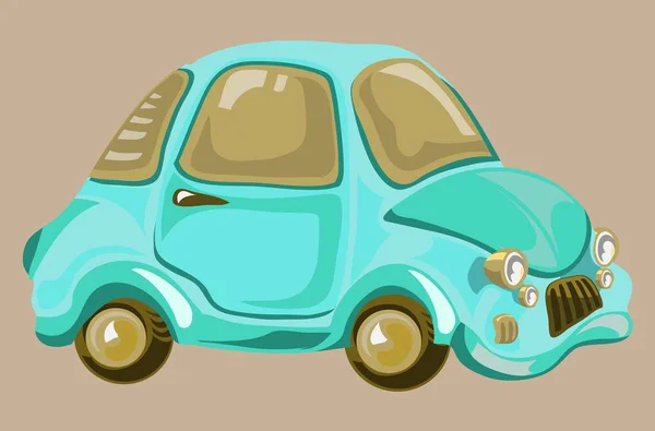 Зелений Мультяшний Автомобіль Векторна Ілюстрація — стоковий вектор